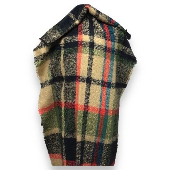 Women’s Blanket Wrap Plaid Scarf, Multicolor, OSFM - Picture 4 of 6
